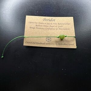 Green Peridot Bracelet by AphroditeCrystal